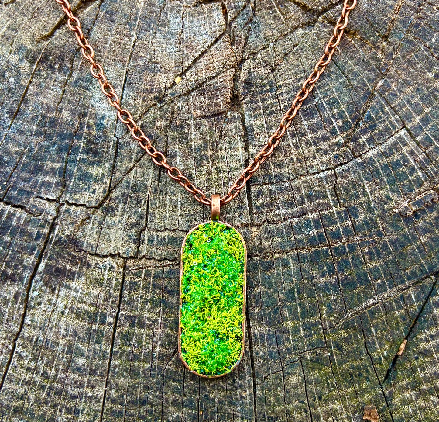 Forest Guardian Grounding & Protection Talisman • Moss & Black Tourmaline Necklace • The Channel Shop