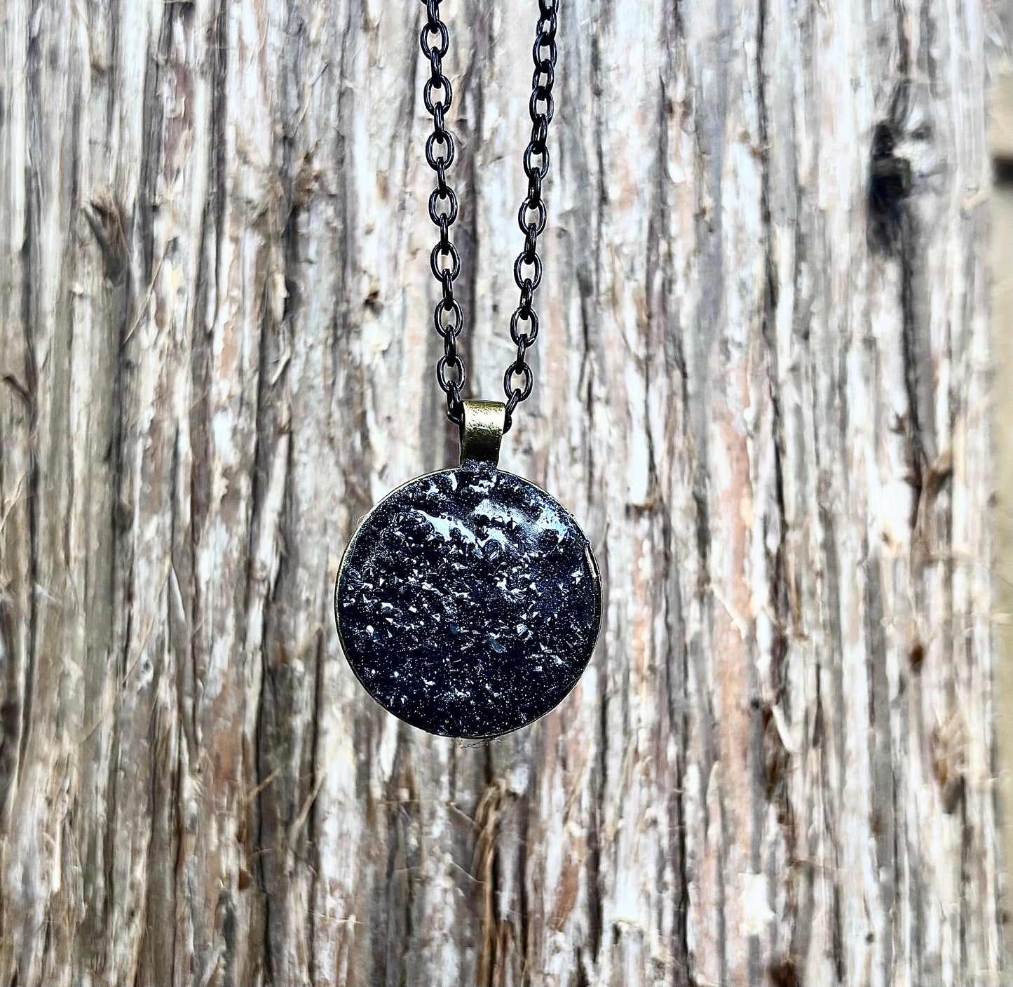 Mystical Blue Sunstone Galaxy Pendant Necklace ~ Confidence, Ambition & Light Talisman ~ The Channel Shop