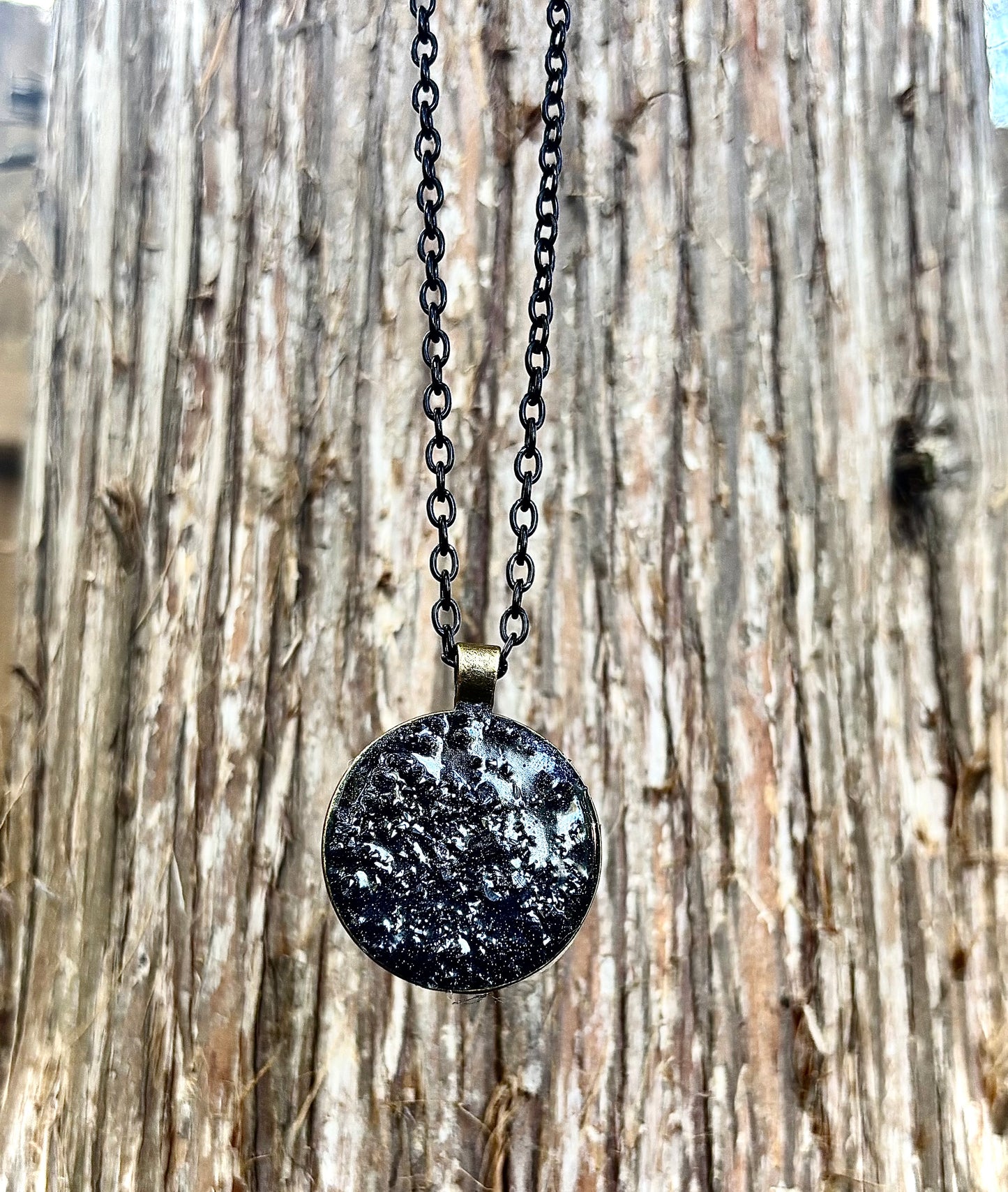 Mystical Blue Sunstone Galaxy Pendant Necklace ~ Confidence, Ambition & Light Talisman ~ The Channel Shop