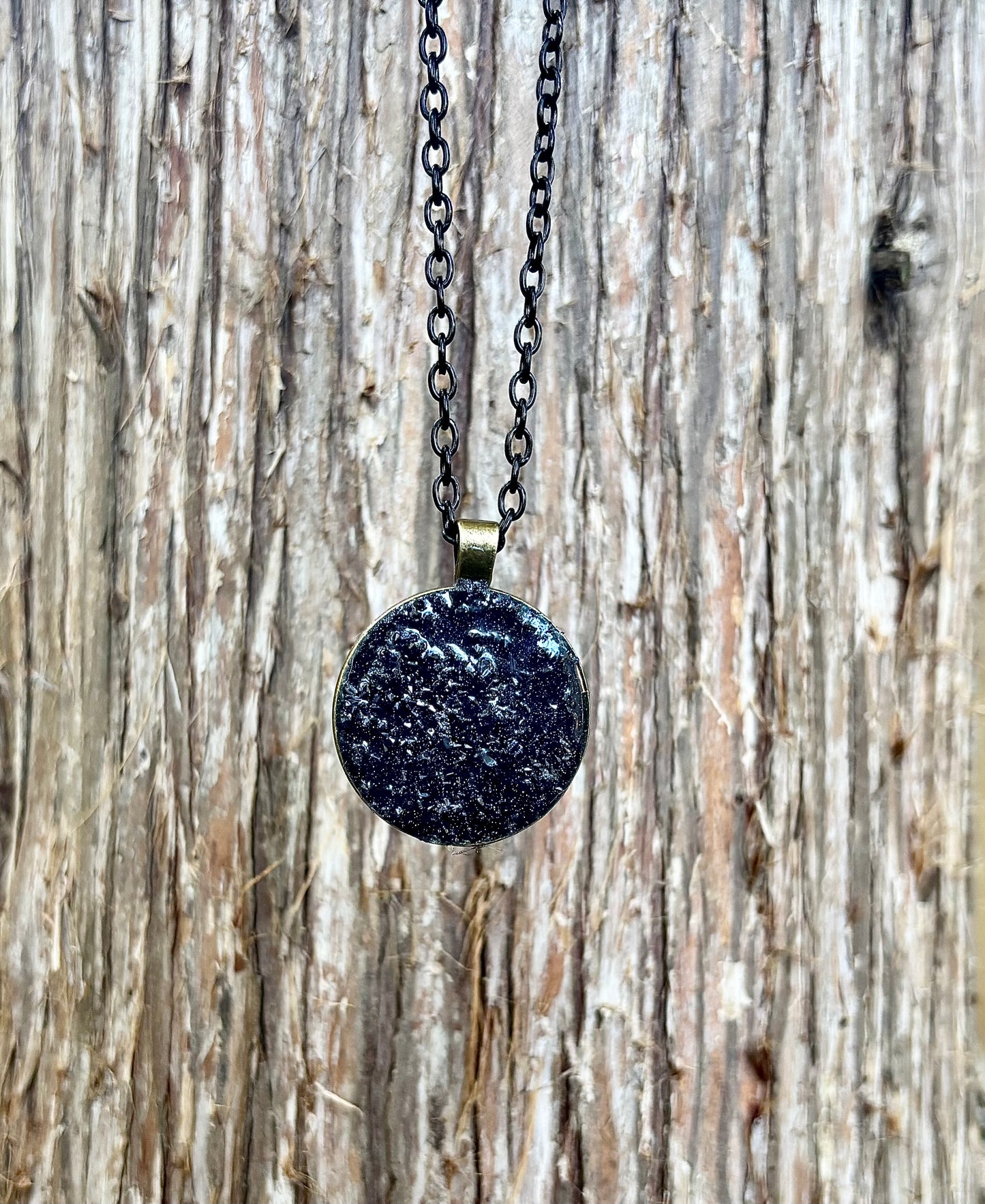 Mystical Blue Sunstone Galaxy Pendant Necklace ~ Confidence, Ambition & Light Talisman ~ The Channel Shop