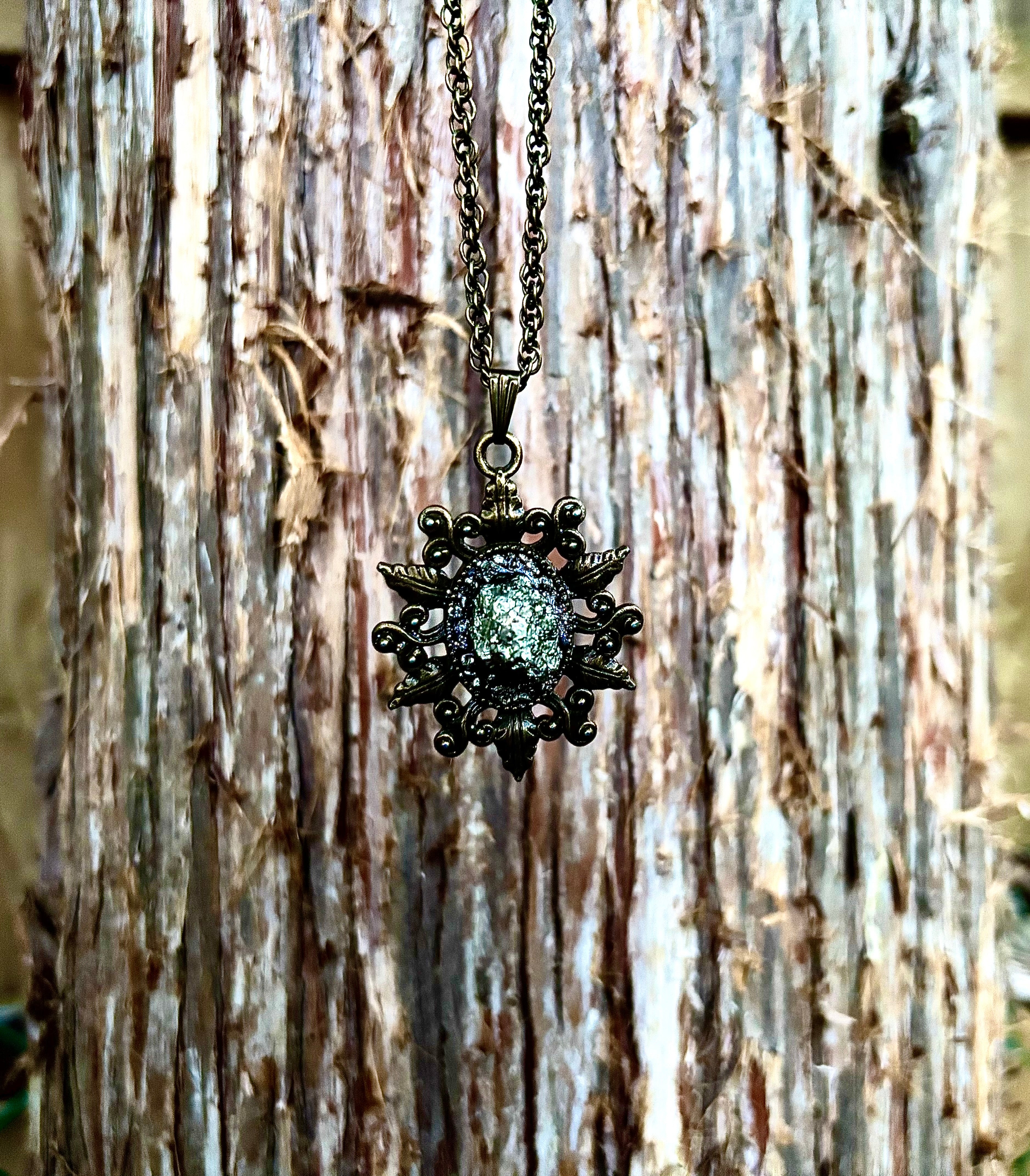 Prosperity Pyrite Crystal Necklace For Wealth, Abundance, Fierce Willpower and Confidence, Protection and Blocking Negativity