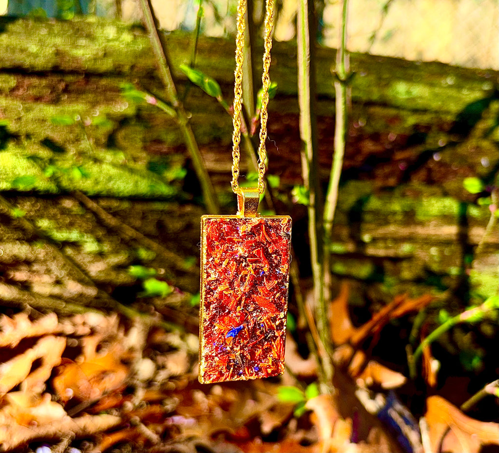 Herb Necklace Talisman For Manifestation & Energetic Cleansing Natural Himalayan Pink Salt Lily Flowers & Fragrant Flowers Handcrafted Spiritual Tool