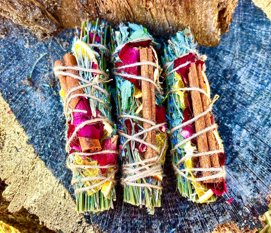 Sage Sticks For Cleansing and Purification Lavender Sage Rose Petals Orange Slices Vetiver Root Cinnamon Sticks Sage Sticks Relaxation & Calming