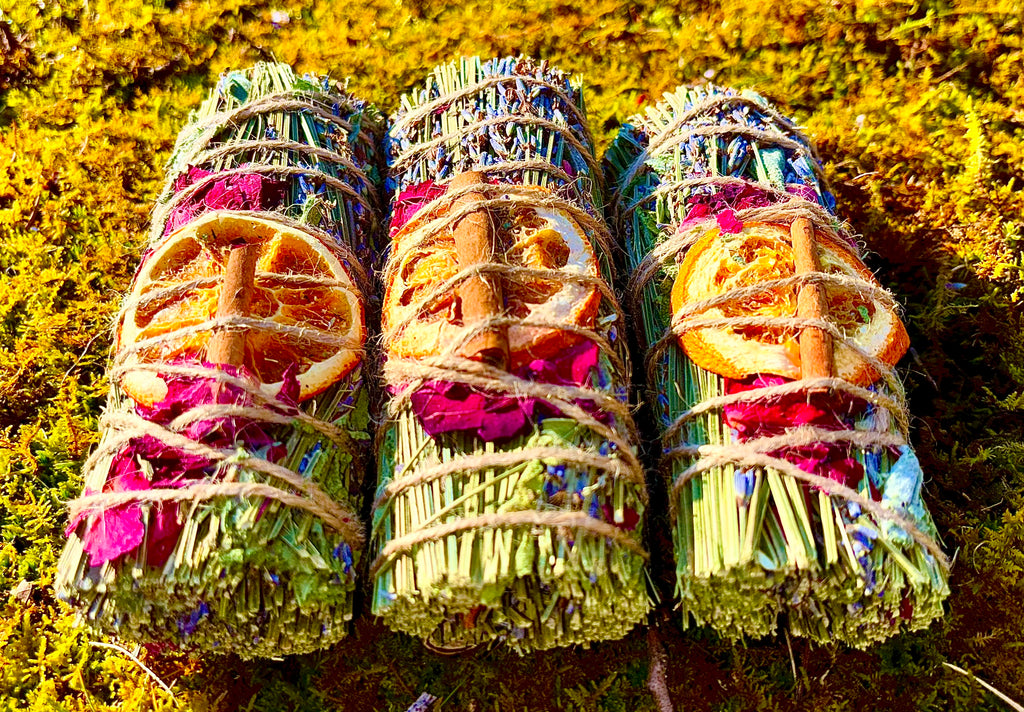 Sage Sticks For Cleansing and Purification Lavender Sage Rose Petals Orange Slices Vetiver Root Cinnamon Sticks Sage Sticks Relaxation & Calming