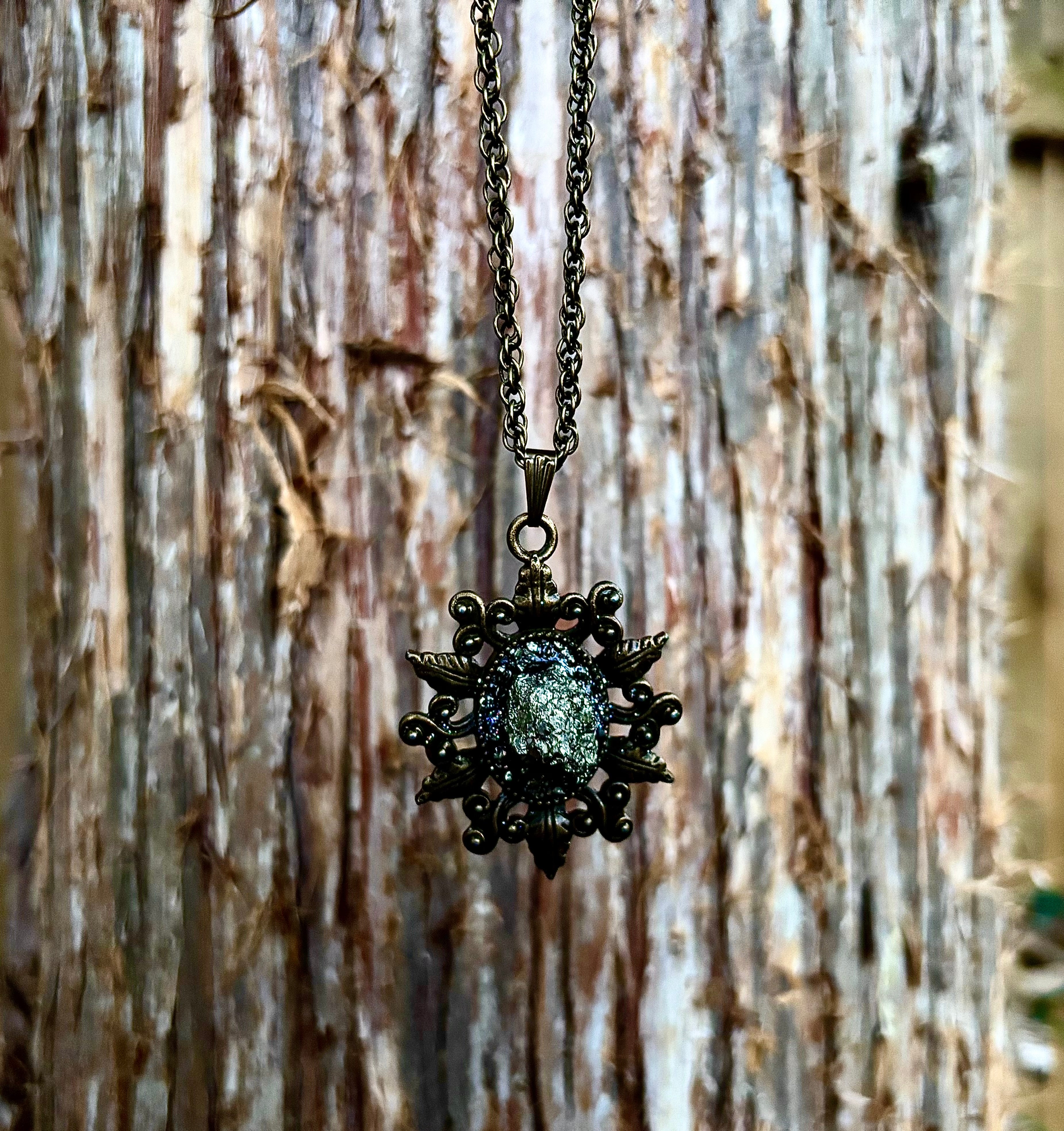 Prosperity Pyrite Crystal Necklace For Wealth, Abundance, Fierce Willpower and Confidence, Protection and Blocking Negativity