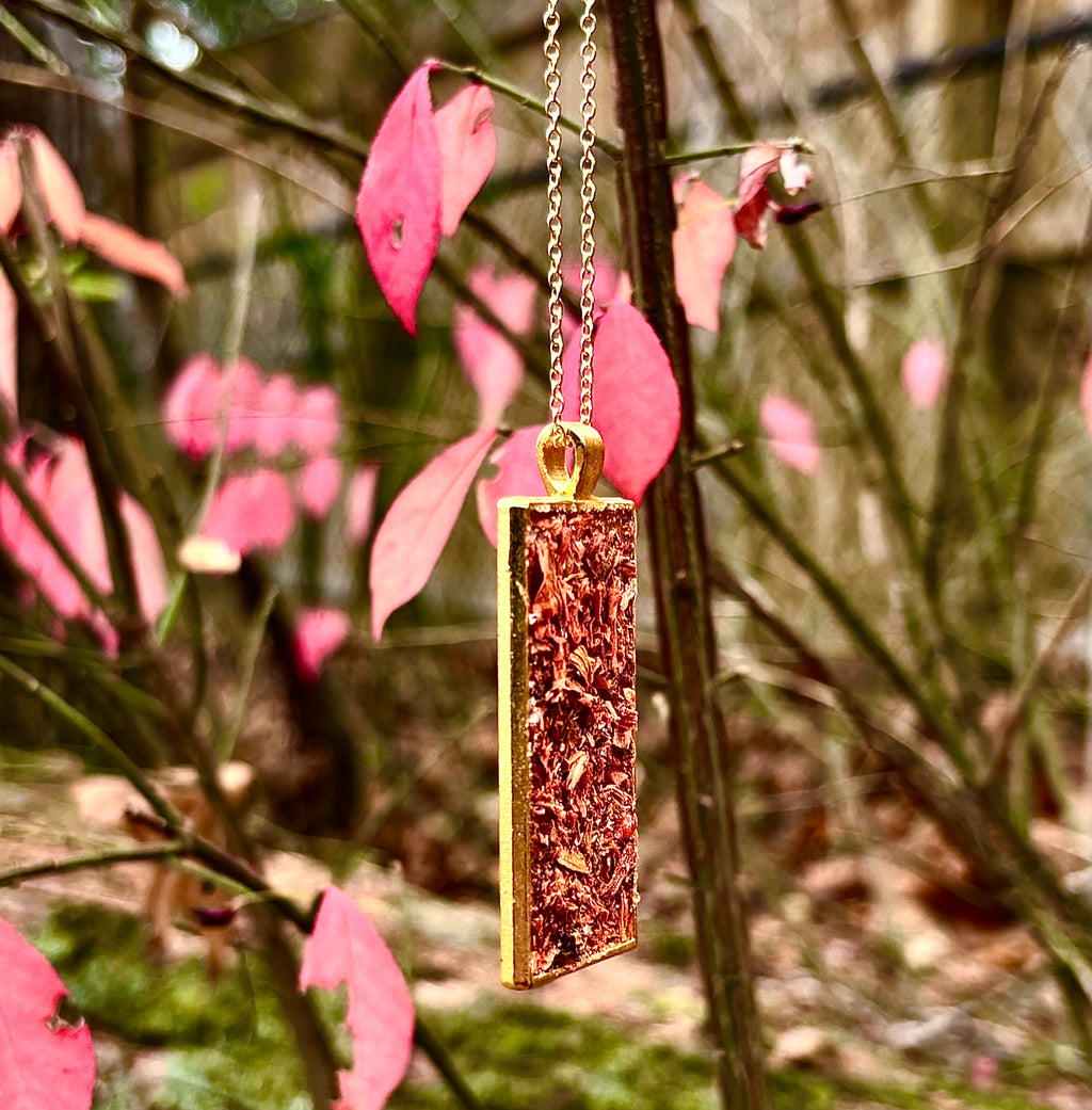 Herb Necklace Talisman For Manifestation & Energetic Cleansing Natural Himalayan Pink Salt Lily Flowers & Fragrant Flowers Handcrafted Spiritual Tool
