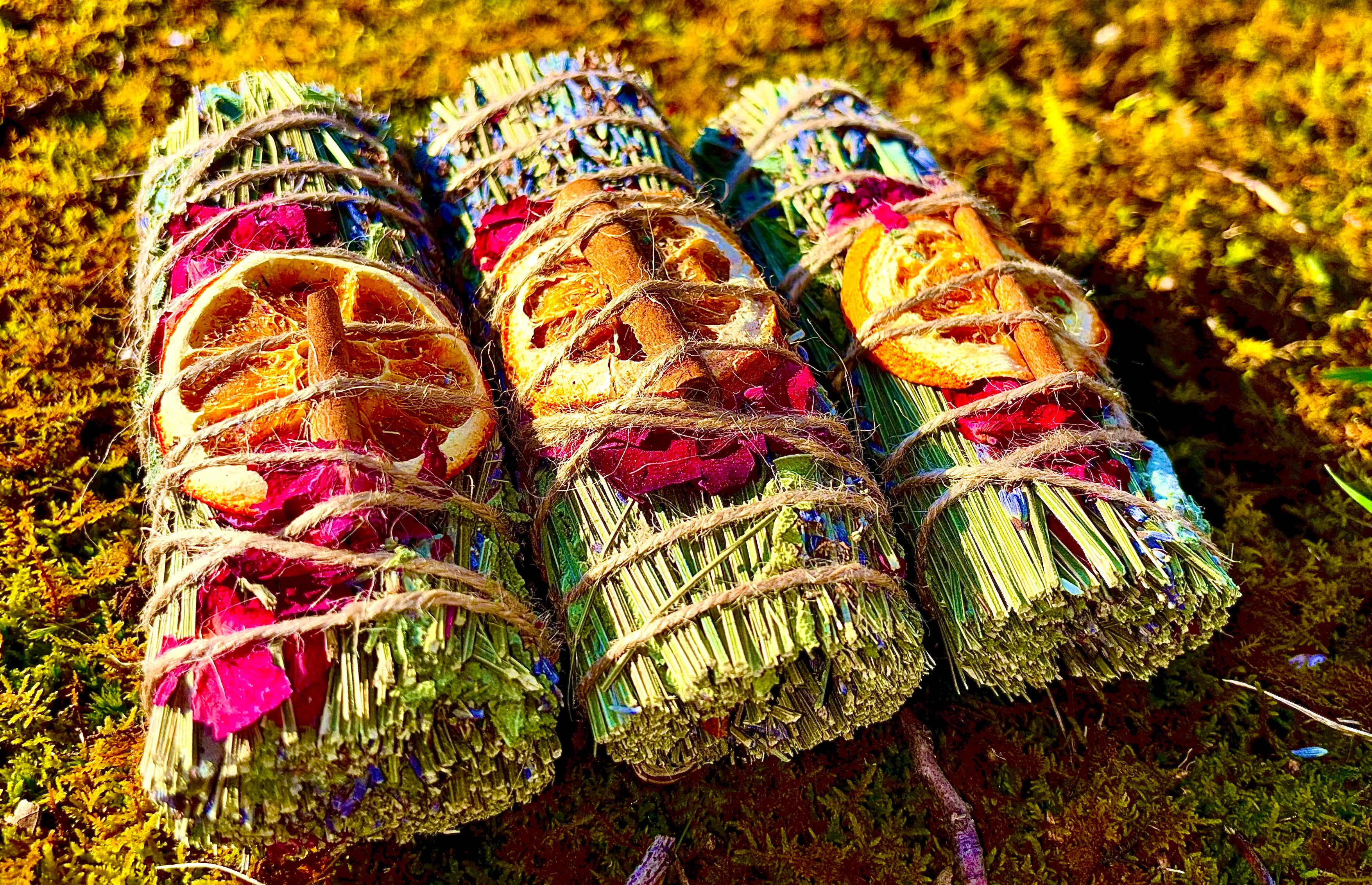 Sage Sticks For Cleansing and Purification Lavender Sage Rose Petals Orange Slices Vetiver Root Cinnamon Sticks Sage Sticks Relaxation & Calming
