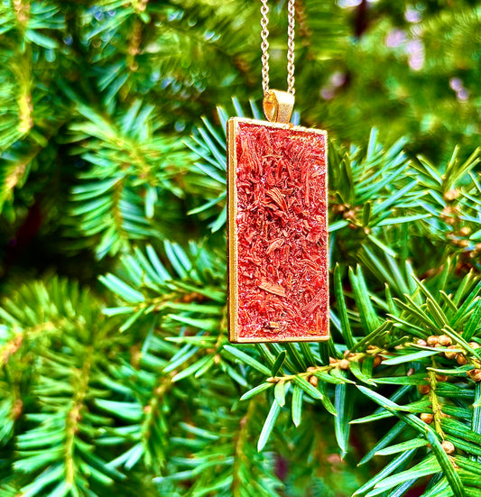 Herb Necklace Talisman For Manifestation & Energetic Cleansing Natural Himalayan Pink Salt Lily Flowers & Fragrant Flowers Handcrafted Spiritual Tool