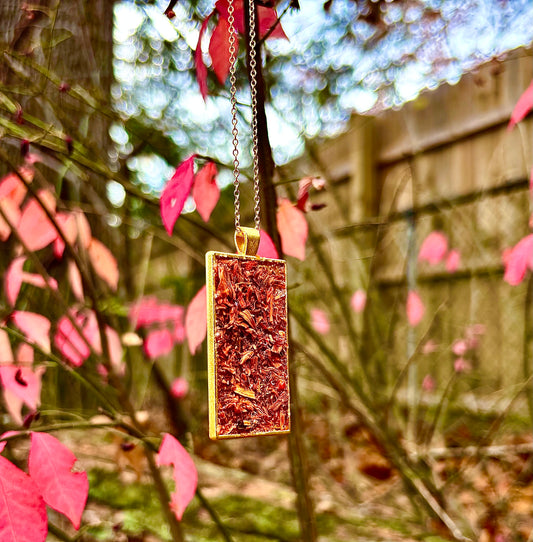 Herb Necklace Talisman For Manifestation & Energetic Cleansing Natural Himalayan Pink Salt Lily Flowers & Fragrant Flowers Handcrafted Spiritual Tool