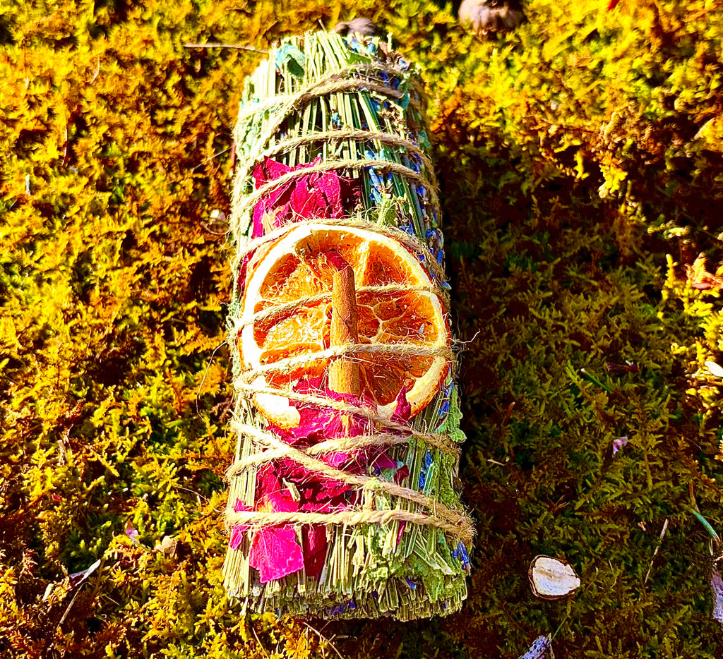 Sage Sticks For Cleansing and Purification Lavender Sage Rose Petals Orange Slices Vetiver Root Cinnamon Sticks Sage Sticks Relaxation & Calming
