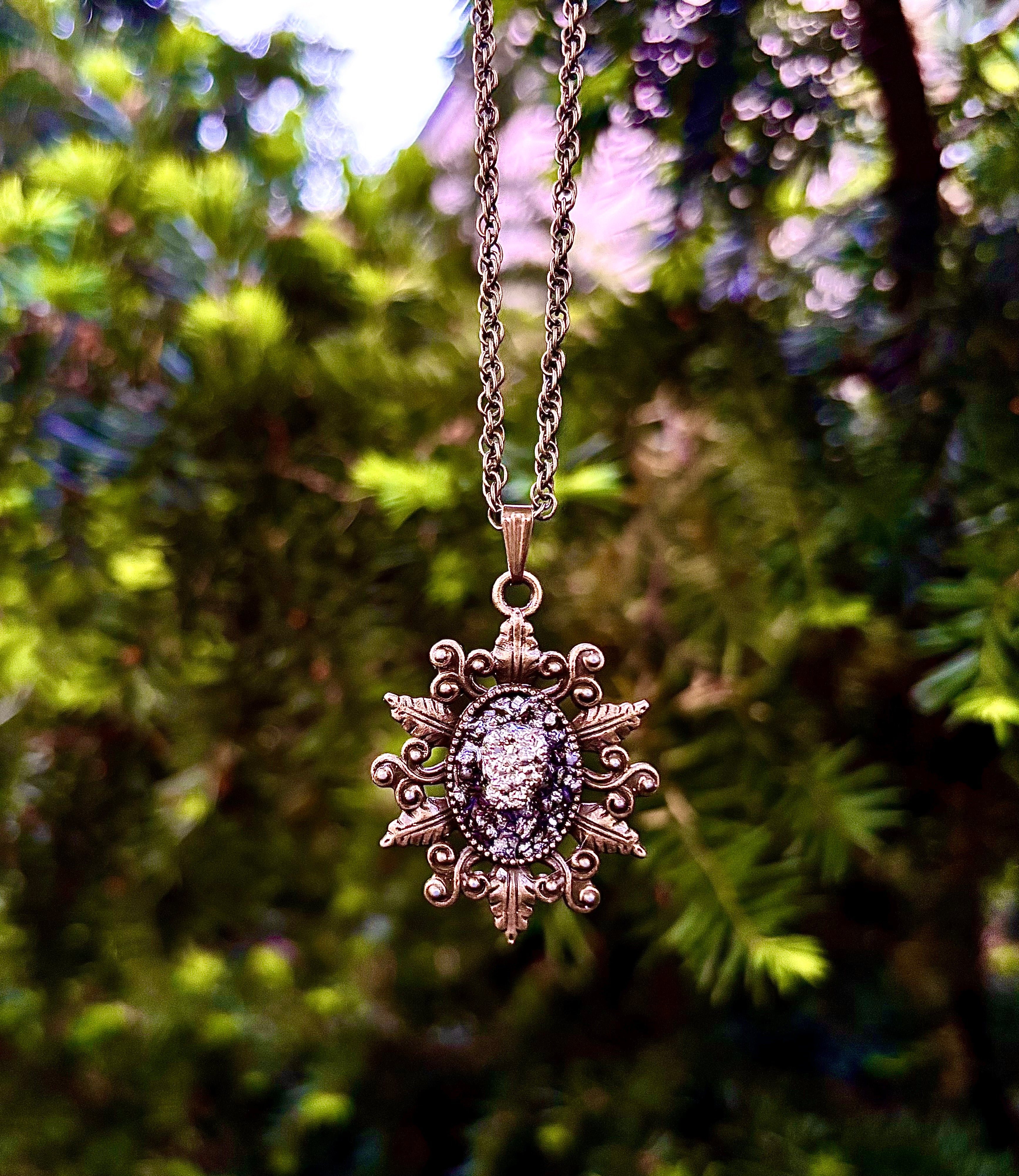 Prosperity Pyrite Crystal Necklace For Wealth, Abundance, Fierce Willpower and Confidence, Protection and Blocking Negativity