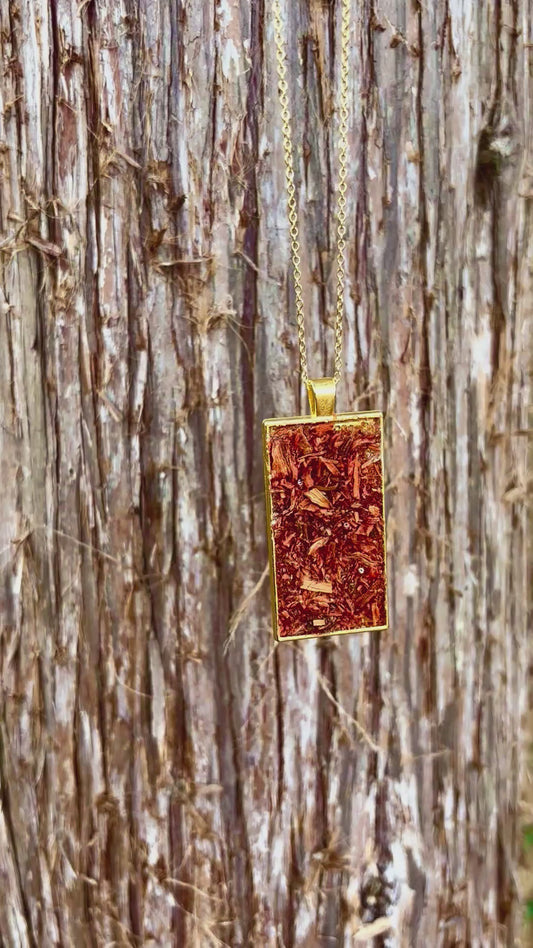 Herb Necklace Talisman For Manifestation & Energetic Cleansing Natural Himalayan Pink Salt Lily Flowers & Fragrant Flowers Handcrafted Spiritual Tool